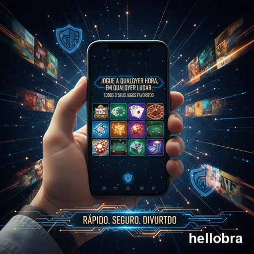 Ilustração de Explore o aplicativo cassino hellobra com acesso mobile
